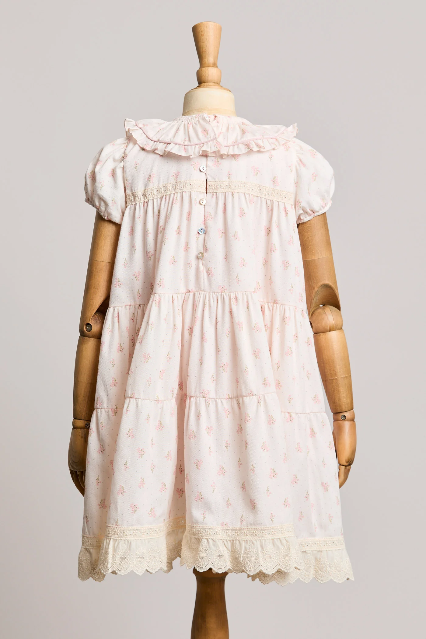 Raspberry Dress Short Sleeve - Pink Daisies - Image 3