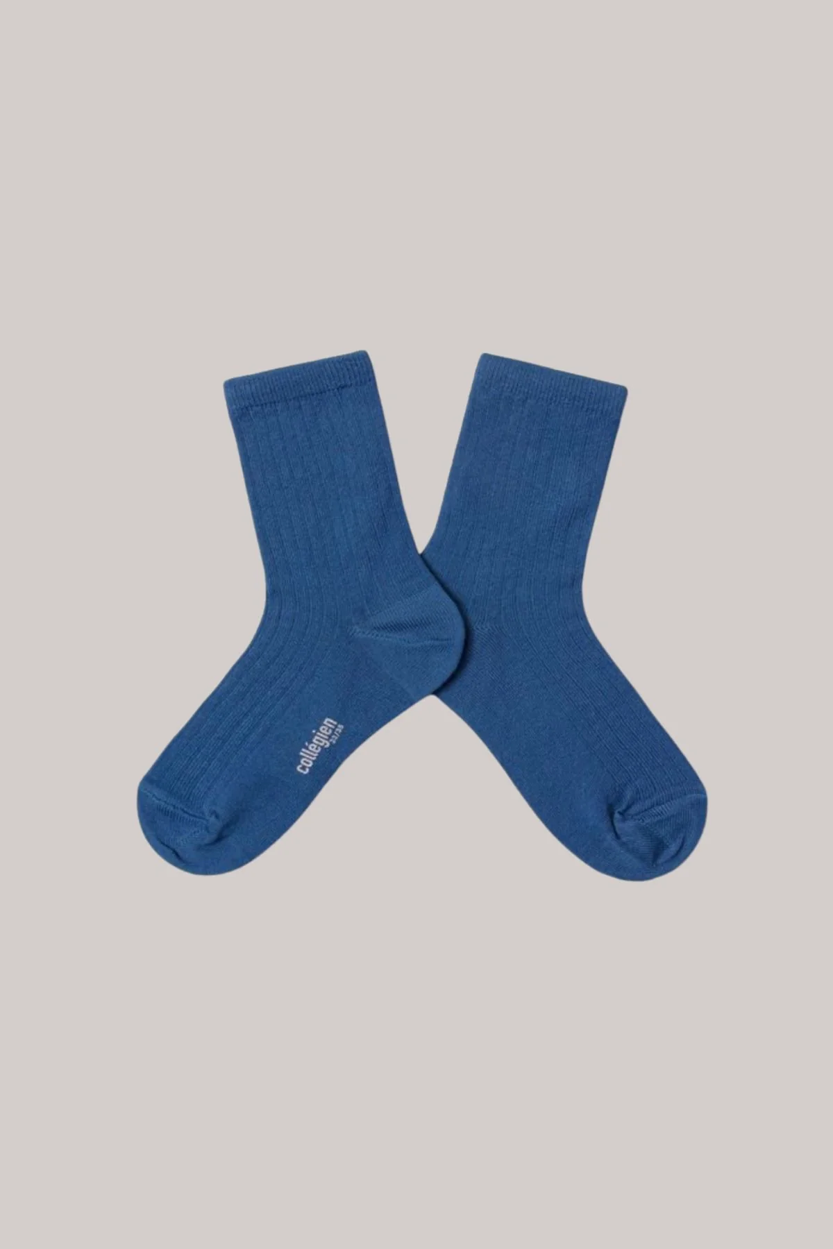 Collégien X Strawberries & Cream - La Mini Ribbed Socks - Bleu Saphir