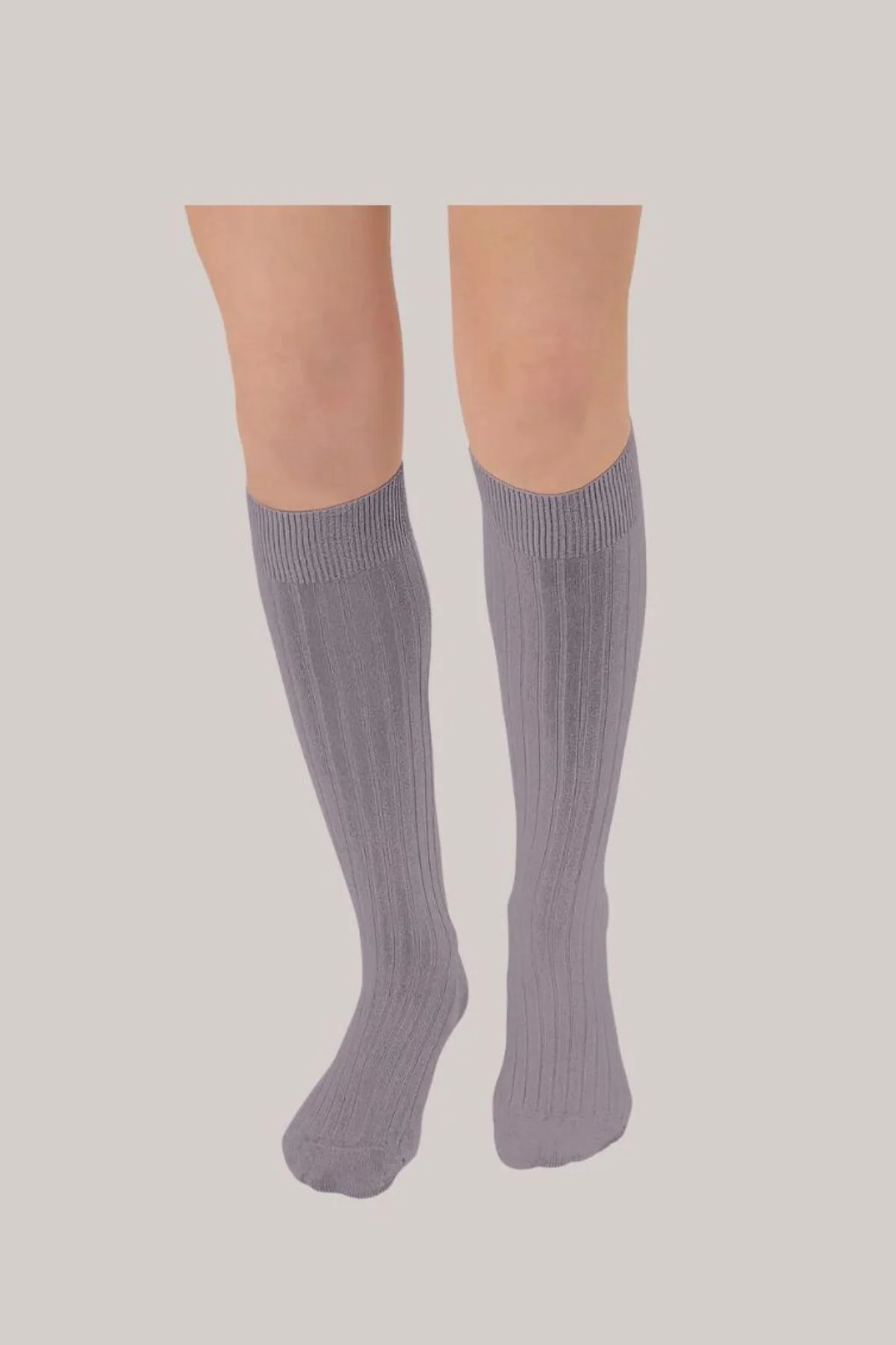 Collégien X Strawberries & Cream - La Haute  Knee High Socks - Glycine du Japon - Image 3
