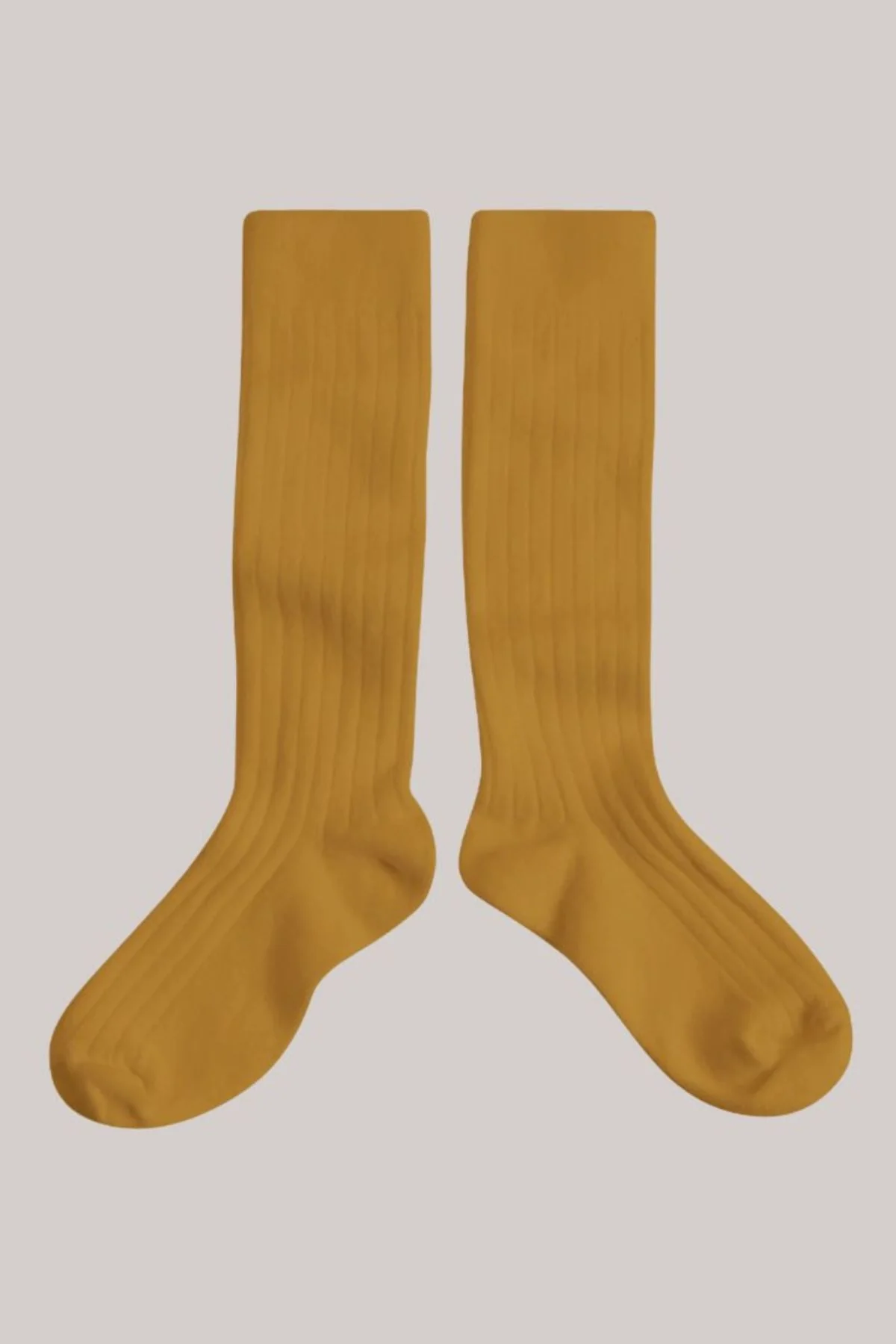 Collégien X Strawberries & Cream - La Haute Knee High Socks - Moutarde de Dijon