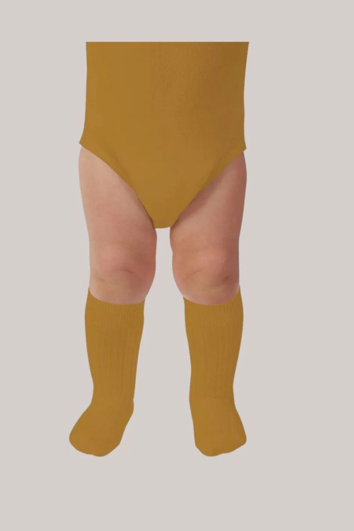 Collégien X Strawberries & Cream - La Haute Knee High Socks - Moutarde de Dijon - Image 3