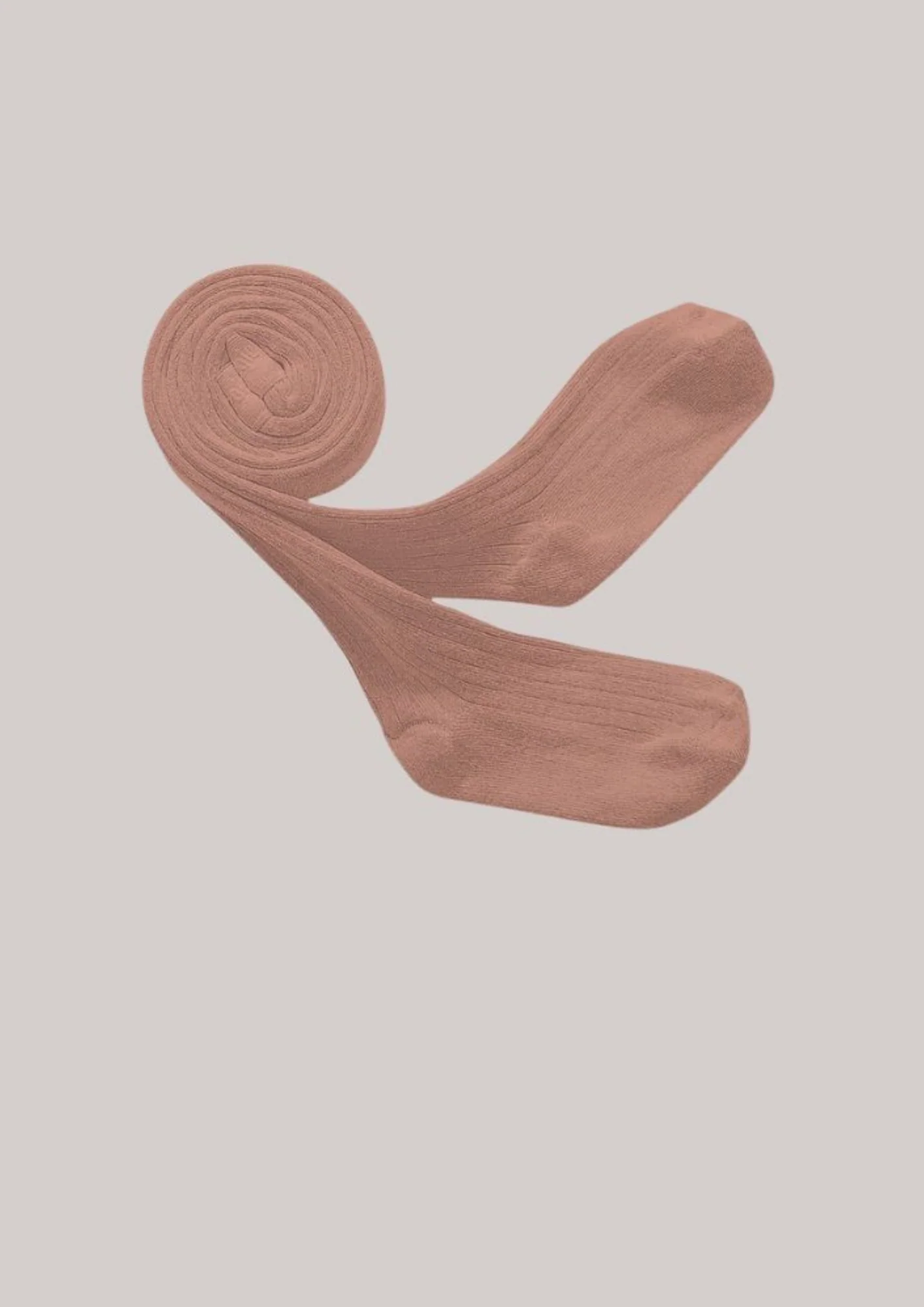 Collégien X Strawberries & Cream - Louise Ribbed Tights - Bois de Rose