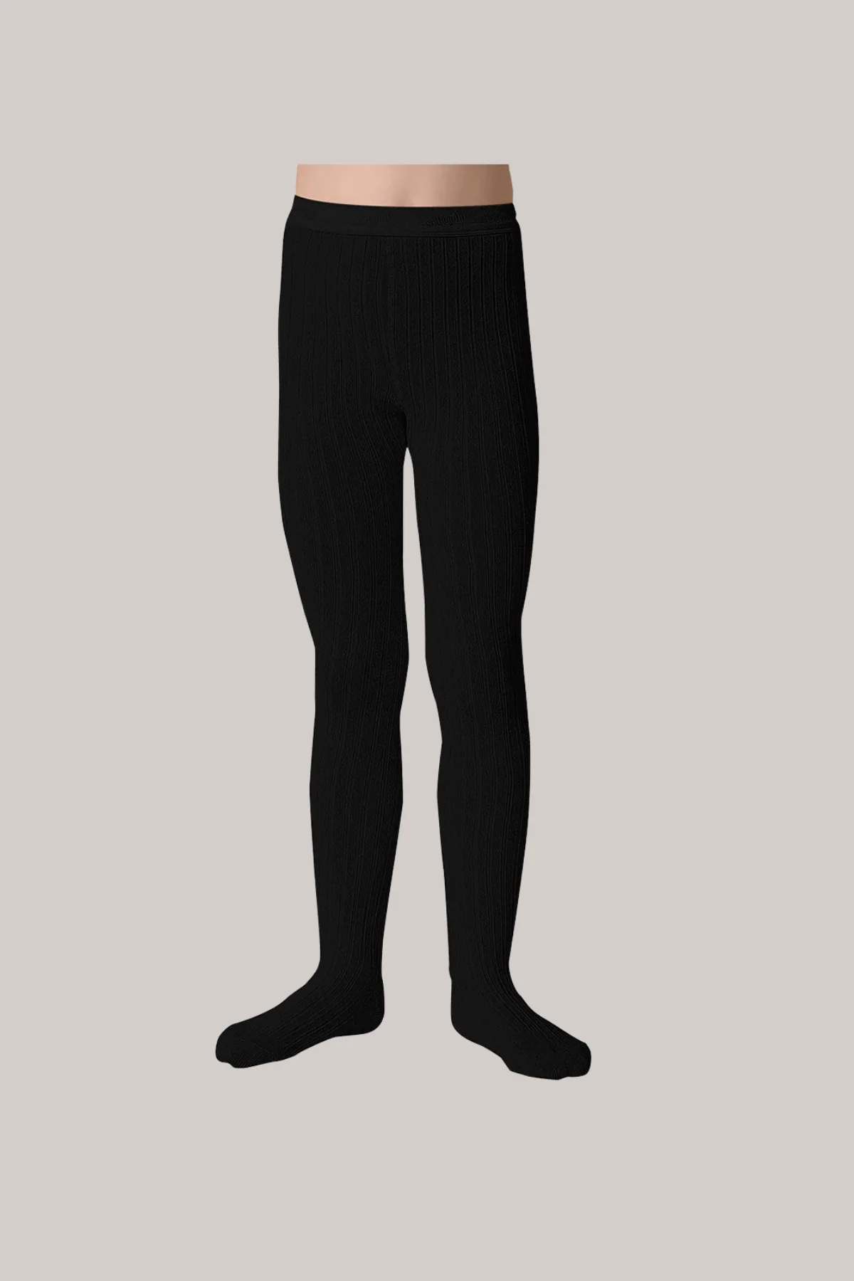 Collégien X Strawberries & Cream - Louise Ribbed Tights - Noir de Charbon - Image 2