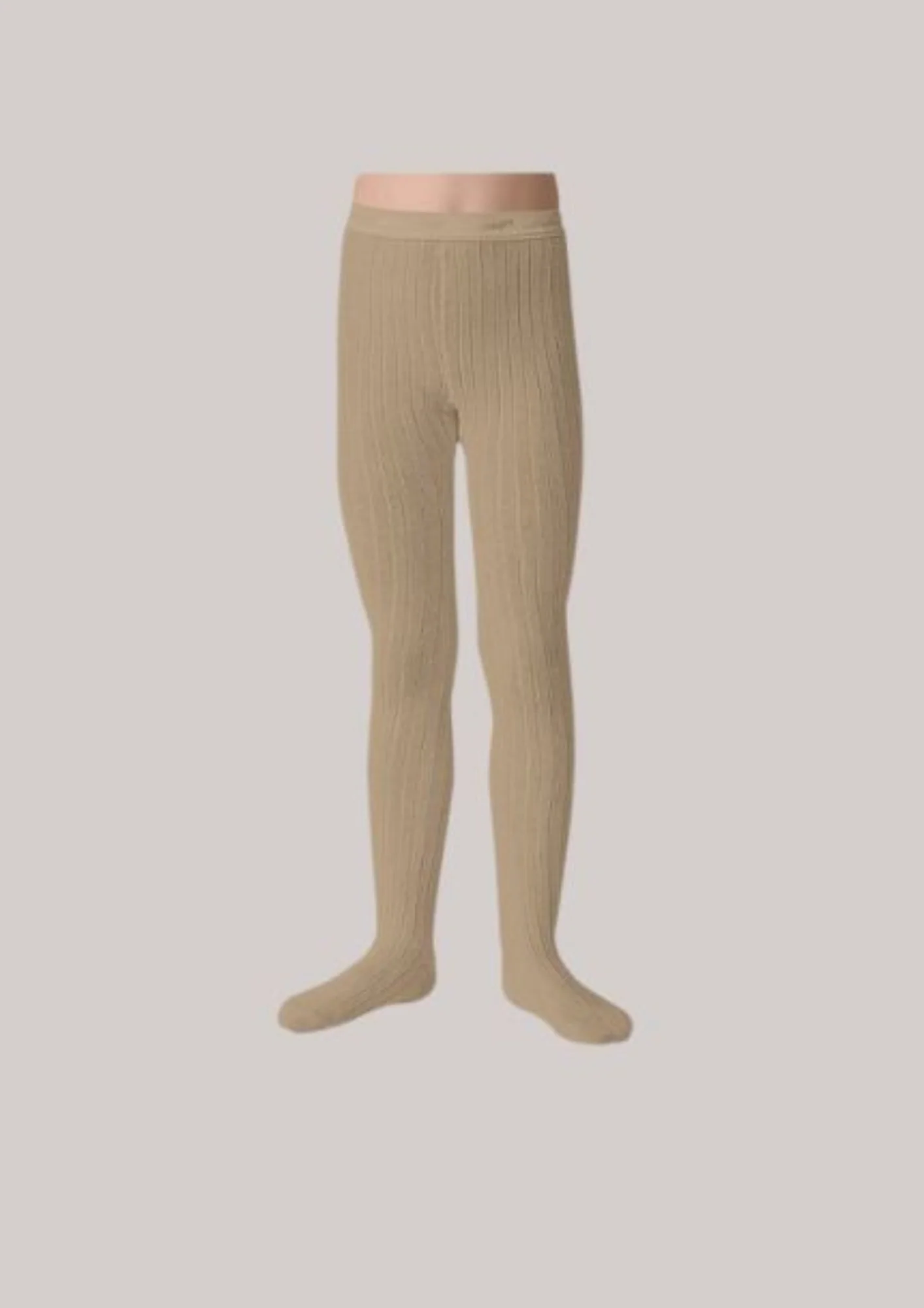 Collégien X Strawberries & Cream - Louise Ribbed Tights - Petite Taupe - Image 2