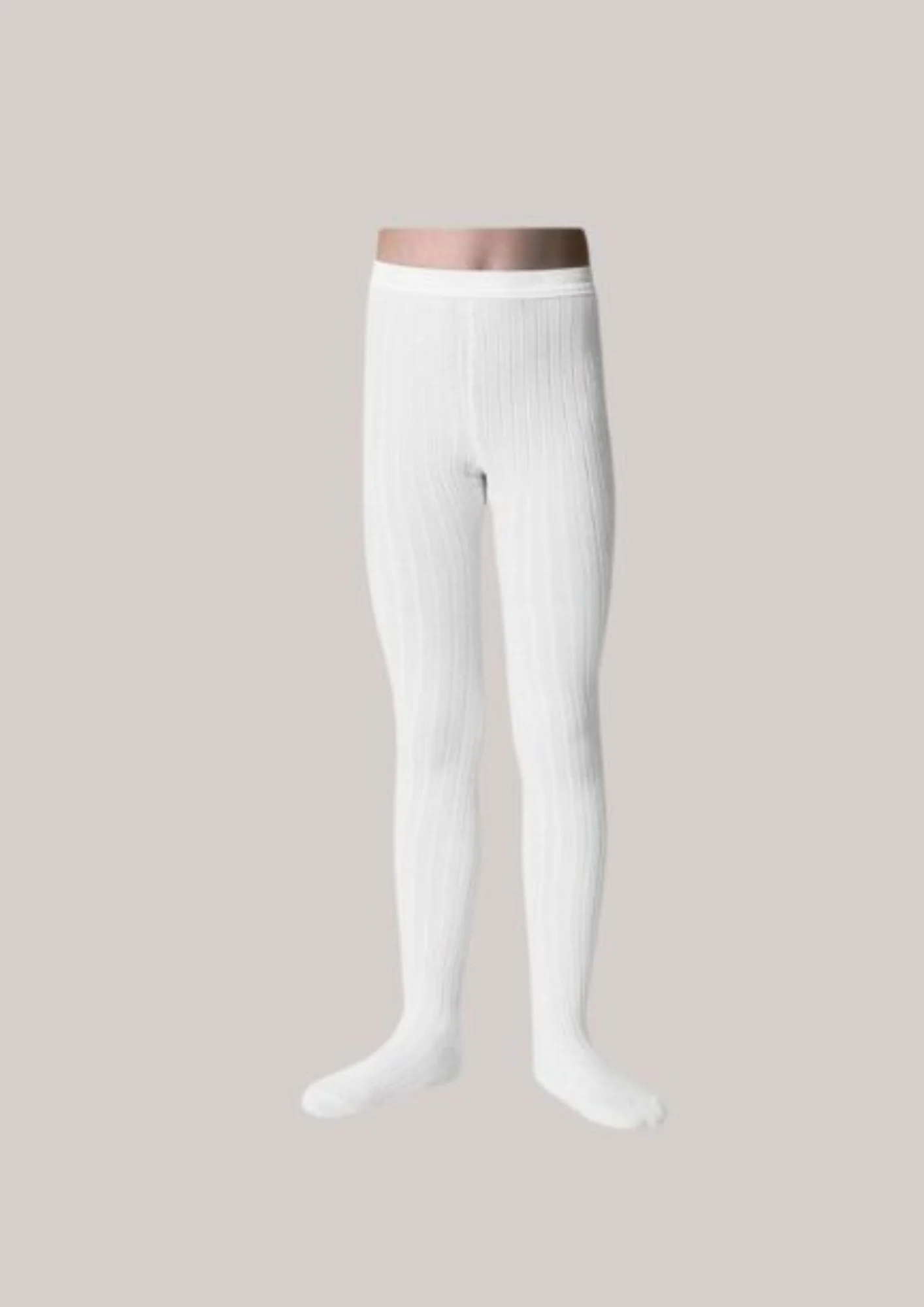 Collégien X Strawberries & Cream - Louise Ribbed Tights - Blanc Neige - Image 2