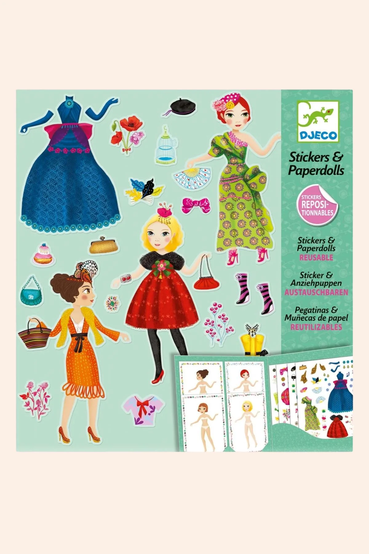 Djeco - Stickers and Paperdolls - Massive Fashion