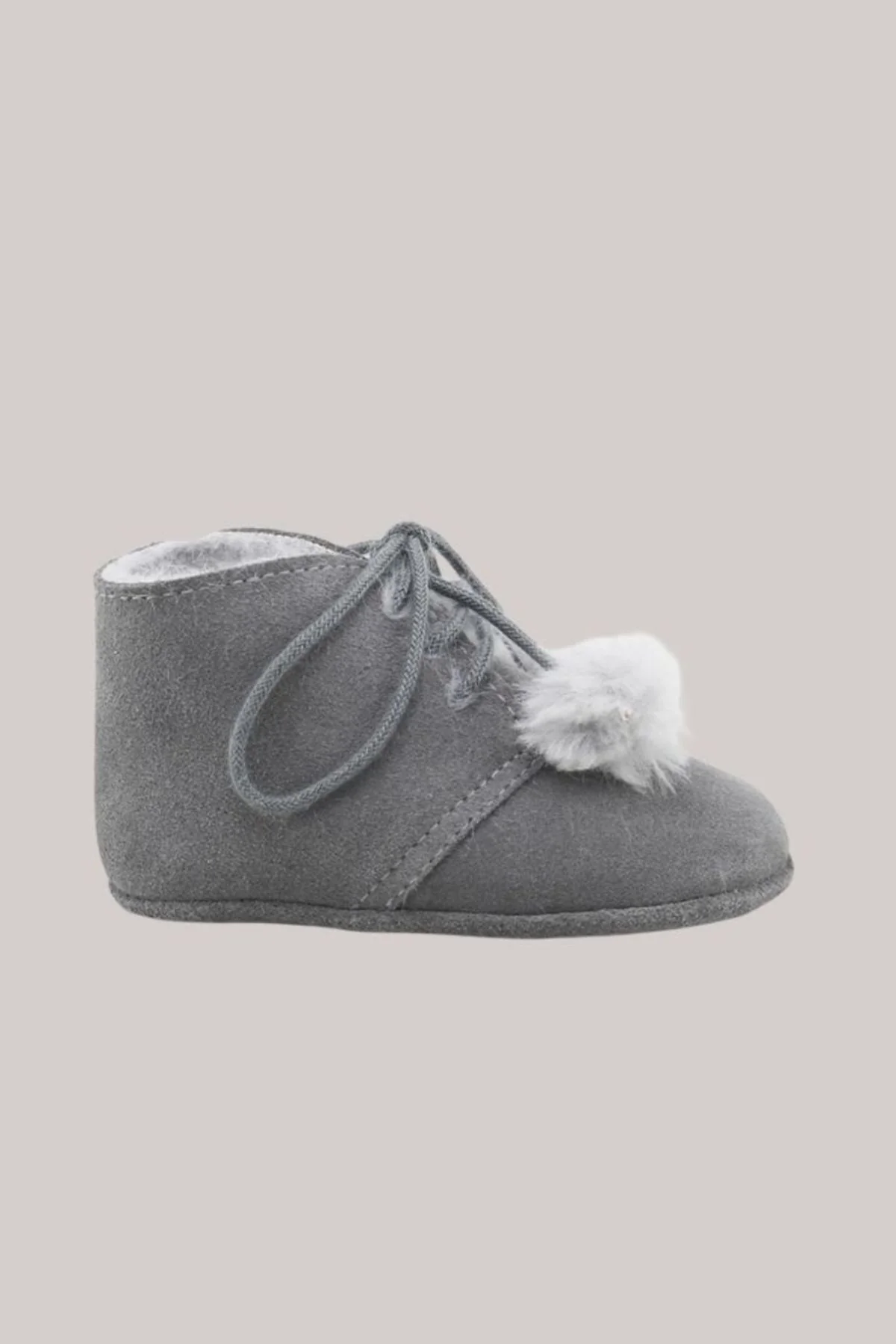 Suede Soft Booties - Grey - Image 2