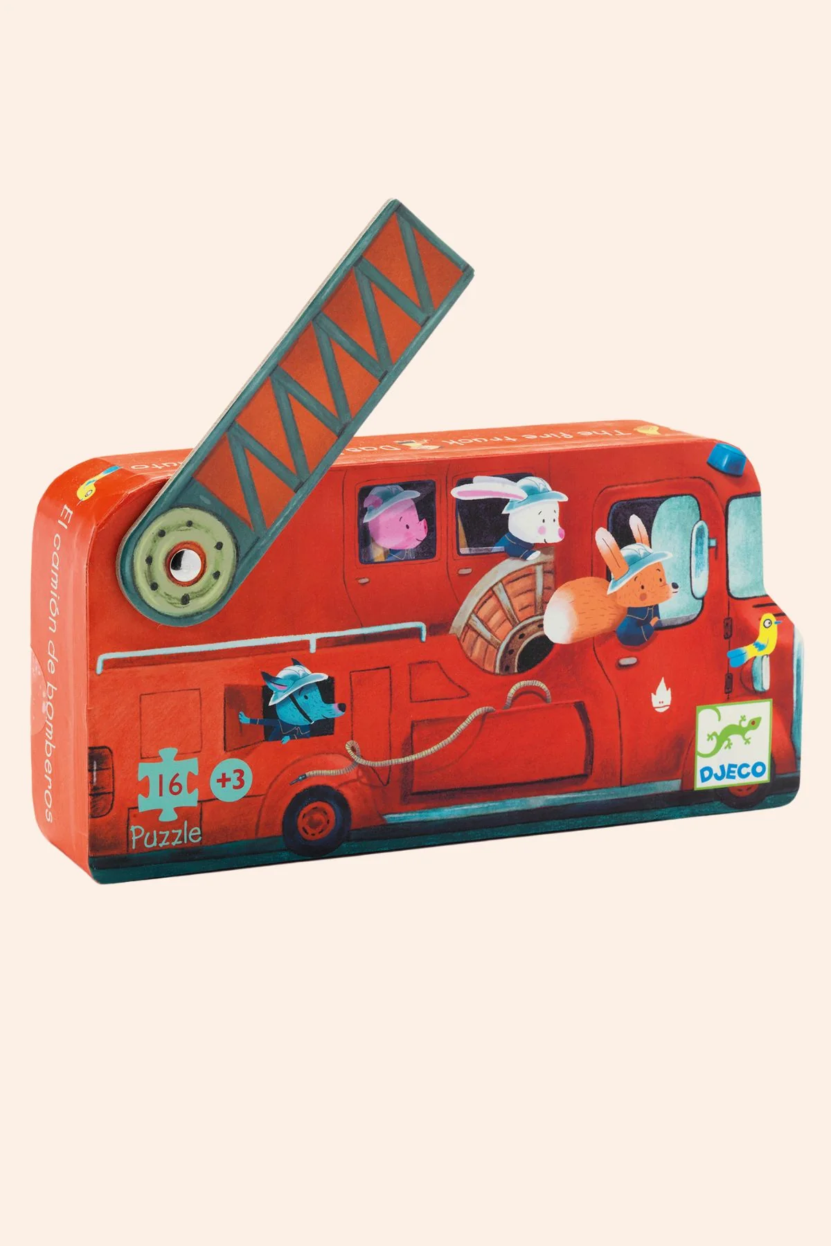 Djeco - The Fire Truck - 16 Piece Puzzle